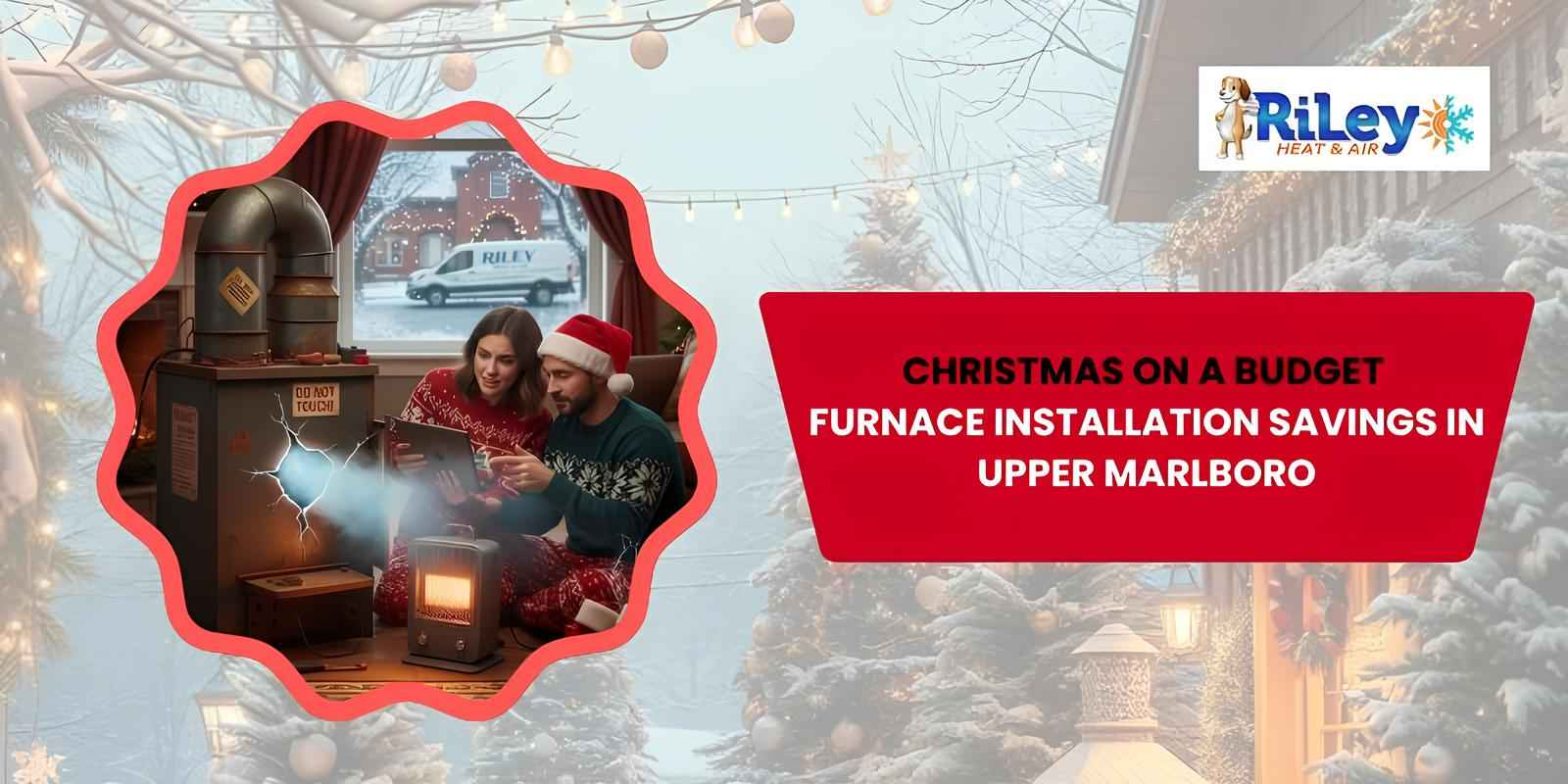 Homeowner saving money on furnace installation during winter in Upper Marlboro, Maryland