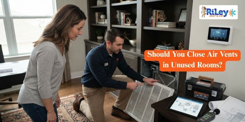 HVAC air vent in an unused room and home ductwork airflow